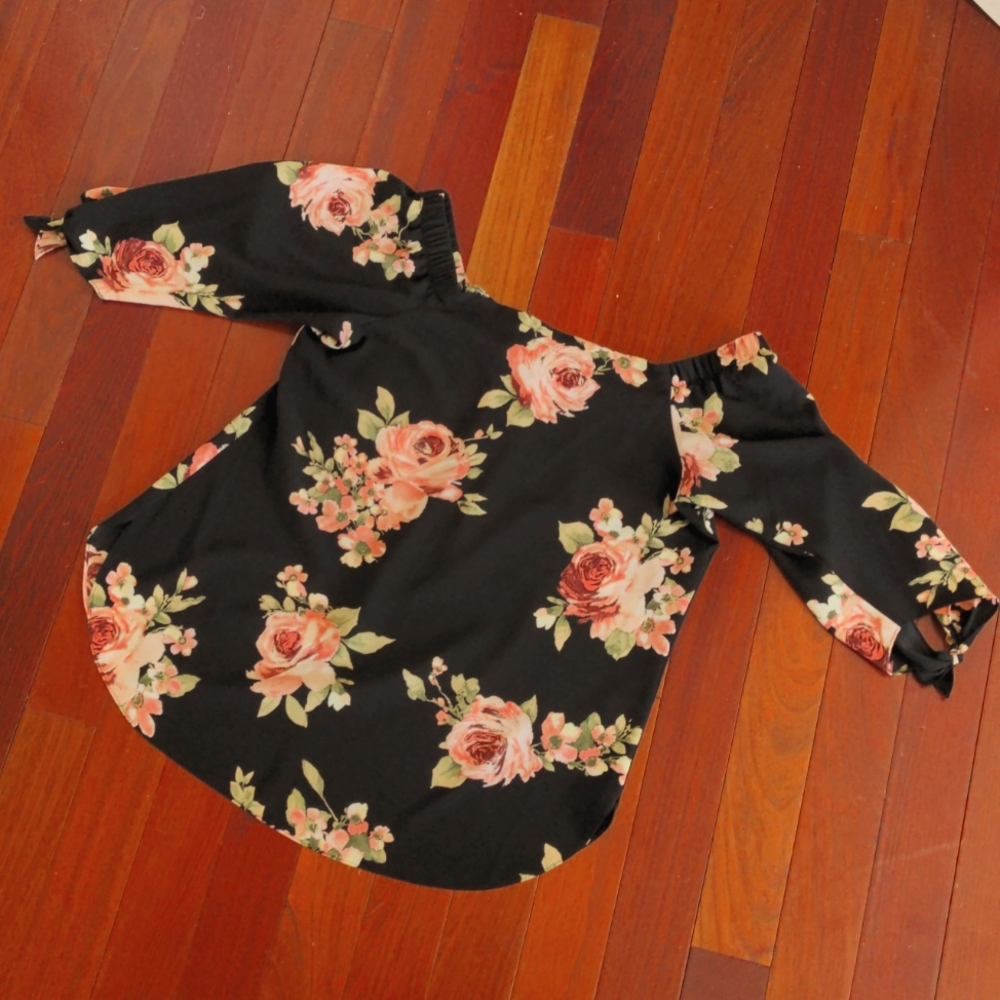 Off the shoulder 3/4 sleeve blouse